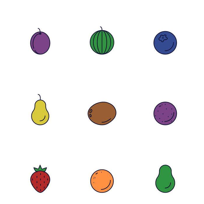 Fruits icons set